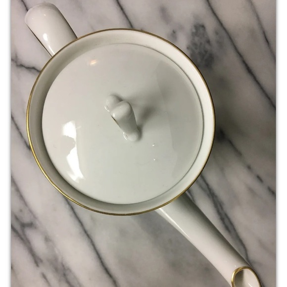 Rosenthal Shadow Rose Coffee Pot Germany Blutenspiel White Porcelain Mid Century - Picture 9 of 13